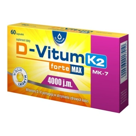 D-Vitum forte Max 4000j.m.+ K2 60 kapsułek