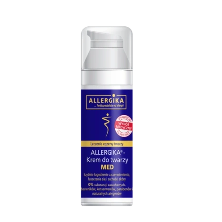 ALLERGIKA – Krem do twarzy MED 50 ml – do łagodzenia podrażnień, nawilżania i odbudowy skóry wrażliwej i atopowej