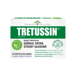 Tretussin 24 pastylki do ssania – łagodzenie podrażnień gardła
