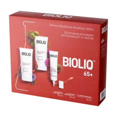 Bioliq 65+ zestaw krem na dzień, na noc i pod oczy – pielęgnacja skóry dojrzałej 50 ml/50 ml/30 ml
