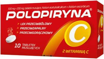 Polopiryna C (500mg +200mg) x 10 tabletek musujących