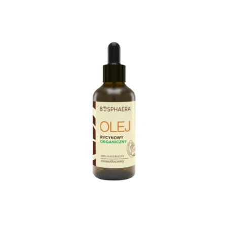 Bosphaera Olej rycynowy organiczny tłoczony na zimno – na rzęsy, brwi, włosy i paznokcie 50 g