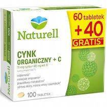 NATURELL Cynk organiczny + C 100 tabletek