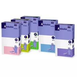 Ambulex Rękawiczki nitrylowe jednorazowe fioletowe rozmiar L 100 sztuk