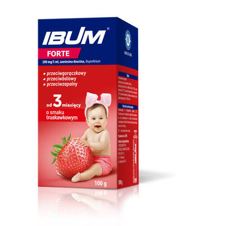 Ibum Forte 200mg/5ml x 100 g (smak truskawkowy)