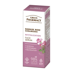 Green Pharmacy Róża damasceńska + Ceramidy serum do twarzy–regeneracja, nawilżenie i blask dla skóry dojrzałej 30 ml