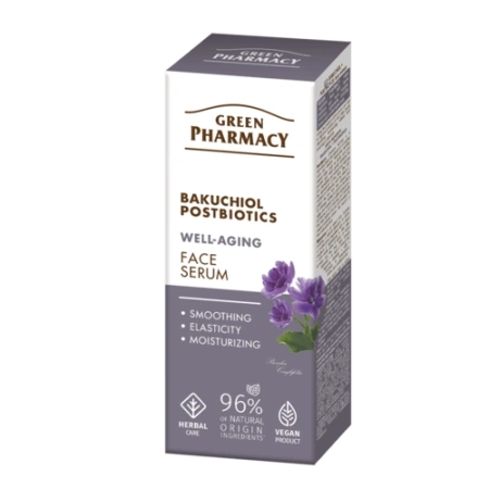 Green Pharmacy Bakuchiol + Postbiotyki Serum do twarzy – nawilżenie, ujędrnienie i redukcja zmarszczek 30 ml