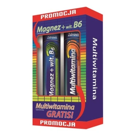 Zdrovit Magnez B6 + Multivitamina 24 + 20 tabletek musujących