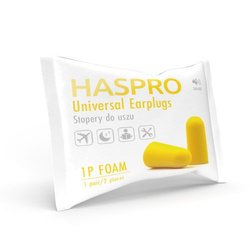 Stopery do uszu jednorazowe 1P Foam żółte 1 para HASPRO