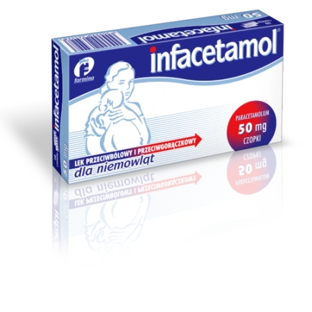 Infacetamol czopki 50 mg 10 sztuk