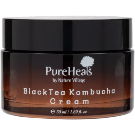 PureHeals Black Tea Kombucha Uelastyczniająco-nawilżający krem do twarzy z kombuchą 50 ml