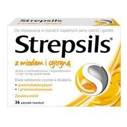 Strepsils miód z cytryną 36 pastylylek