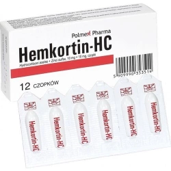 Hemcort-HC 12 czopków doodbytowych