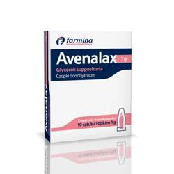 Avenalax Czopki glicerynowe 1g 10 sztuk
