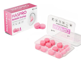 Stopery do uszu formowane wielorazowe Mold 6P różowe 6 par HASPRO