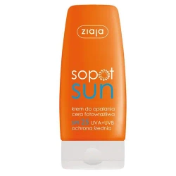 ZIAJA SOPOT SUN SPF 25 Krem do opalania dla cery fotowrażliwej 60 ml
