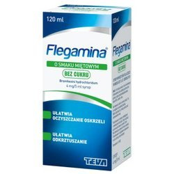 Flegamina syrop o smaku miętowym bez cukru 120ml