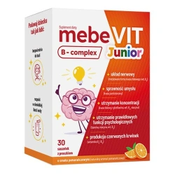 MebeVIT B Complex Junior 30 saszetek – witaminy B i C dla dzieci