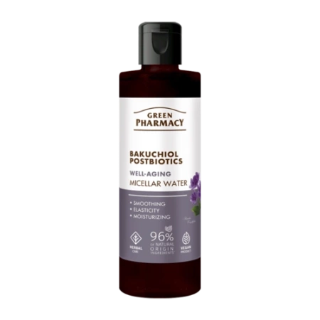 Green Pharmacy Bakuchiol + Postbiotyki woda micelarna–delikatne oczyszczanie i regeneracja skóry 200 ml