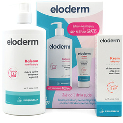 ELODERM Balsam nawilżający 400 ml + Krem aktywny od 1 dnia życia x 75 ml (GRATIS)
