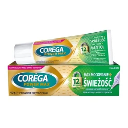 Corega Power Max Mocowanie + Świeżość – krem mocujący do protez zębowych 40 g