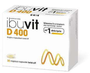 Ibuvit D 400 j.m. witamina D dla niemowląt i dzieci x 30 kapsułek twist-off