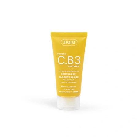 Ziaja Witamina C.B3 Niacynamid Wegański krem do rąk z peptydami ryżowymi i witaminami 50 ml