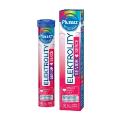 Plusssz Elektrolity Senior Serce, 24 tabletek musujących, wspiera serce, ciśnienie krwi i równowagę elektrolitową u dorosłych