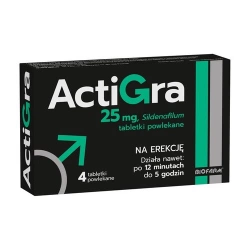 Actigra 25 mg 4 tabletki