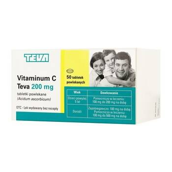 Vitaminum C Teva 200 mg 50 tabletek