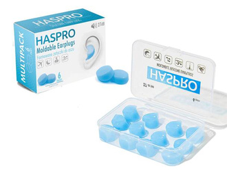 Stopery do uszu formowane wielorazowe Mold 6P niebieskie 6 par HASPRO