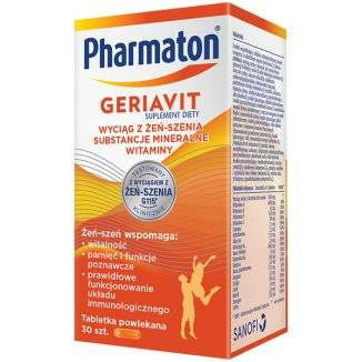 Pharmaton Geriavit x 30 tabl. (Data ważności: 31.10.2025 r.)