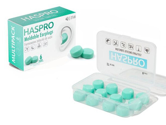 Stopery do uszu formowane wielorazowe Mold 6P miętowe 6 par HASPRO
