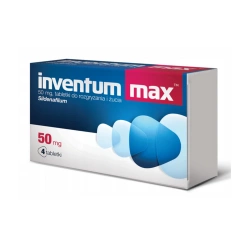 Inventum Max 50 mg 4 tabletki do rozgryzienia i żucia