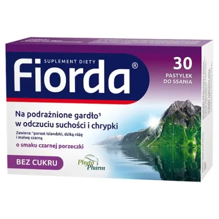 Fiorda o smaku porzeczkowym 30 pastylek