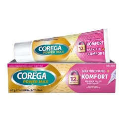 Corega Power Max Mocowanie + Komfort – krem mocujący do protez zębowych 40 g