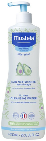 Mustela BeBe Enfant Woda oczyszczająca bez spłukiwania z organicznym awokado 750 ml