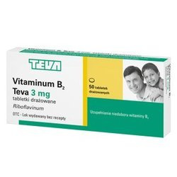 Vitaminum B2 Teva 3 mg 50 tabletek
