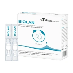 Biolan 0,15% 20 minimsów x 0,35 ml – nawilżające krople do oczu