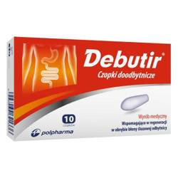 Debutir czopki doodbytnicze 10 czopków