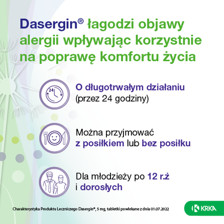 Dasergin 5 mg 10 tabletek