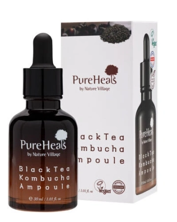 PureHeals Black Tea Kombucha – ampułka nawilżająco-odmładzająca do twarzy, cera normalna i mieszana 30 ml