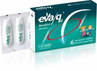 Eva/Qu  Bambini Czopki przeciw zaparciom dla dzieci 6 szt.