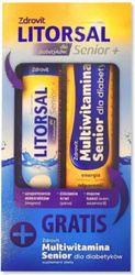 Zdrovit Litorsal Senior + 24 tabletki musujące + GRATIS Zdrovit Multiwitamina 24 tabletki musujące dla DIABETYKÓW