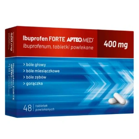 Ibuprofen Forte APTEO MED 400 mg 48 tabletek – łagodzenie bólu i gorączki