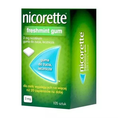 Nicorette Freshmint Gum 2 mg 105 szt.