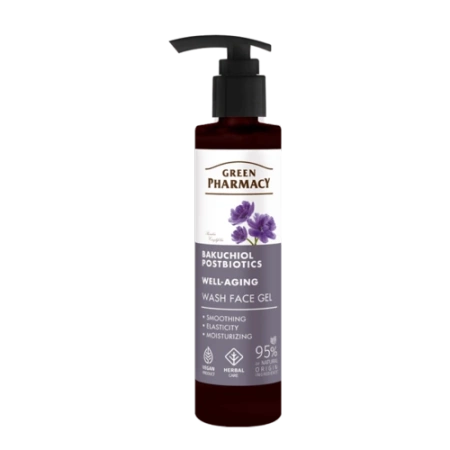 Green Pharmacy Bakuchiol + Postbiotyki Żel do mycia twarzy – delikatne oczyszczanie i regeneracja skóry 200 ml