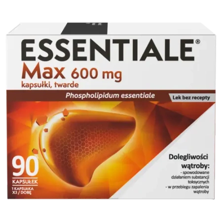 Essentiale Max 90 kapsułek – lek na regenerację i ochronę wątroby