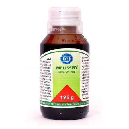 Melissed, 490 mg/5 ml, syrop 125 g
