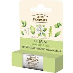 Green Pharmacy Balsam do ust  intensywnie nawilżający Aloes i Limonka